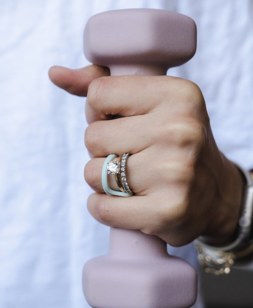 buffr is a silicone ring guard and ring protector that can be worn while working out