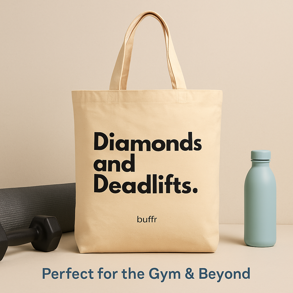 Diamonds & Deadlifts Tote Bag - Shop Buffr