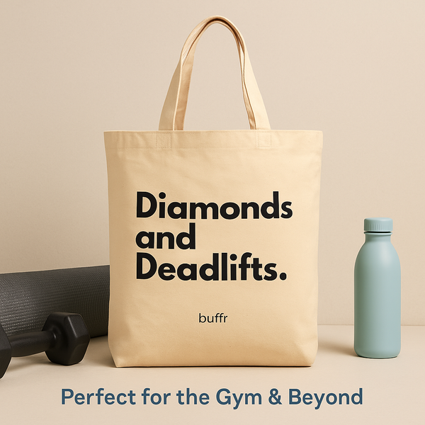 Diamonds & Deadlifts Tote Bag - Shop Buffr
