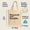 Diamonds & Deadlifts Tote Bag - Shop Buffr