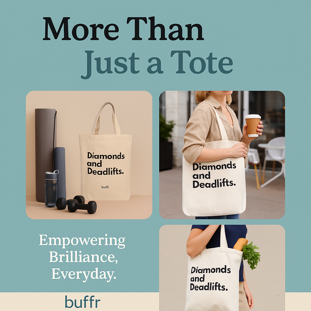 Diamonds & Deadlifts Tote Bag - Shop Buffr